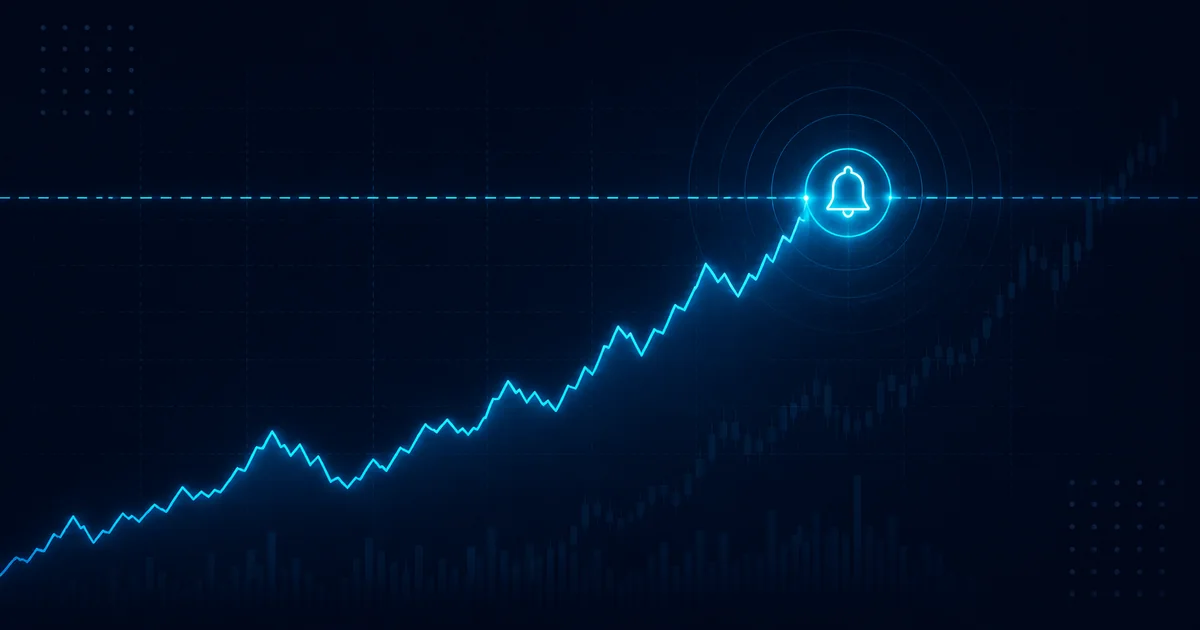 Price alert notification triggering at a set market level
