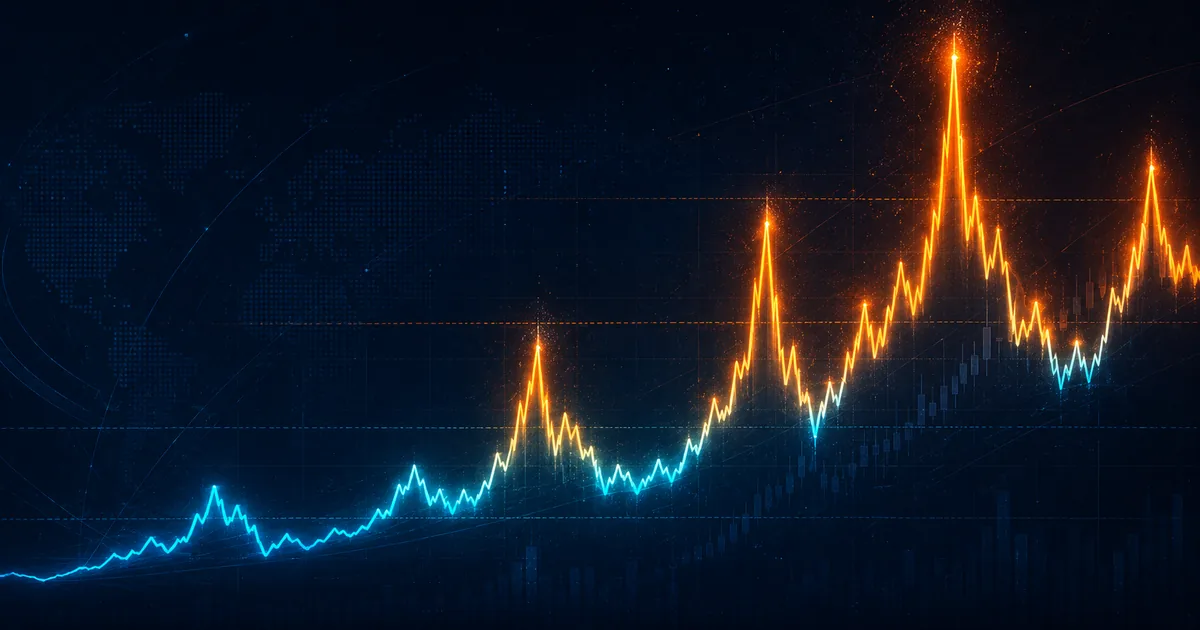 VIX volatility index chart showing spikes during market stress