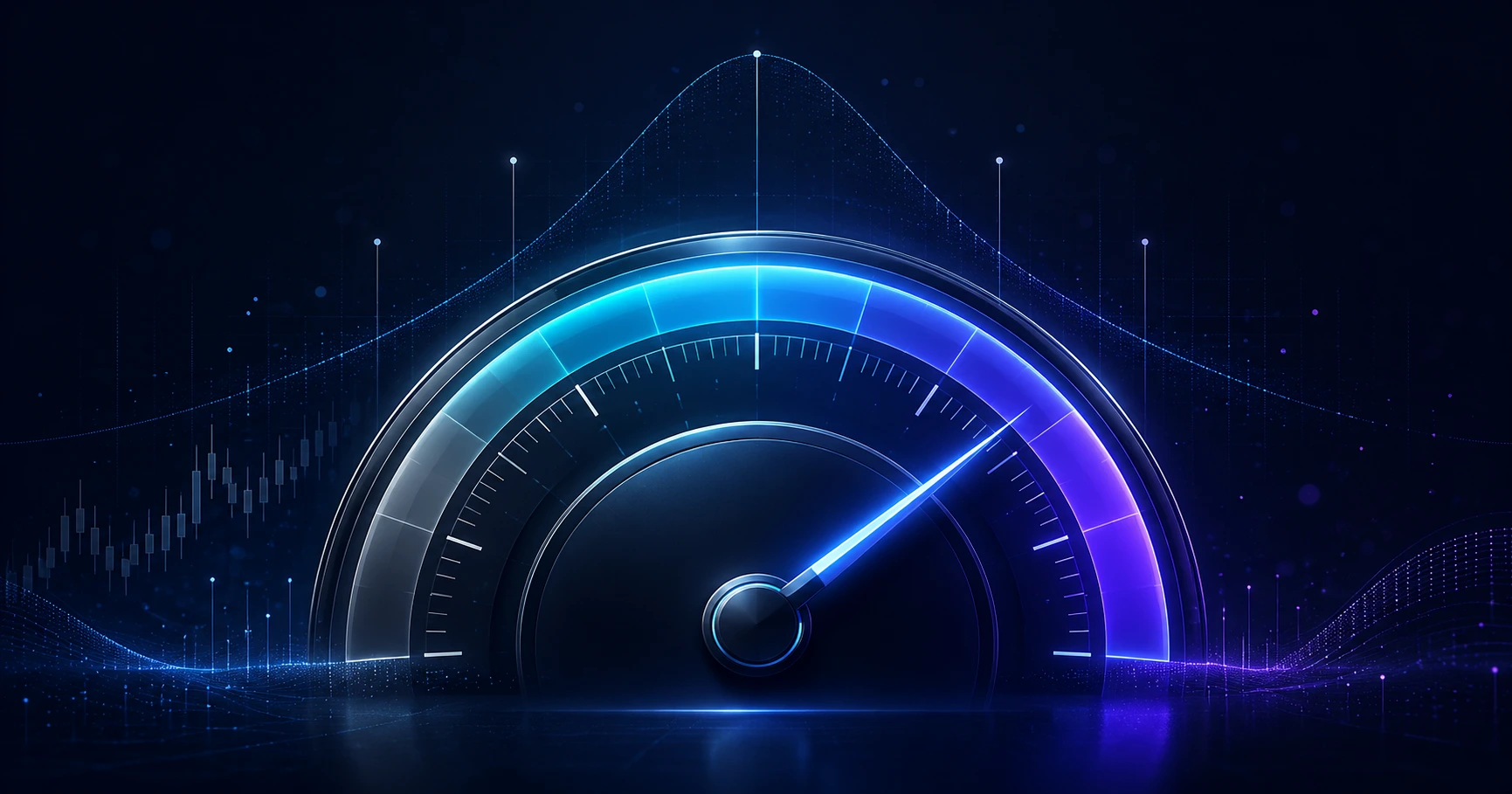Prediction confidence gauge showing varying certainty levels