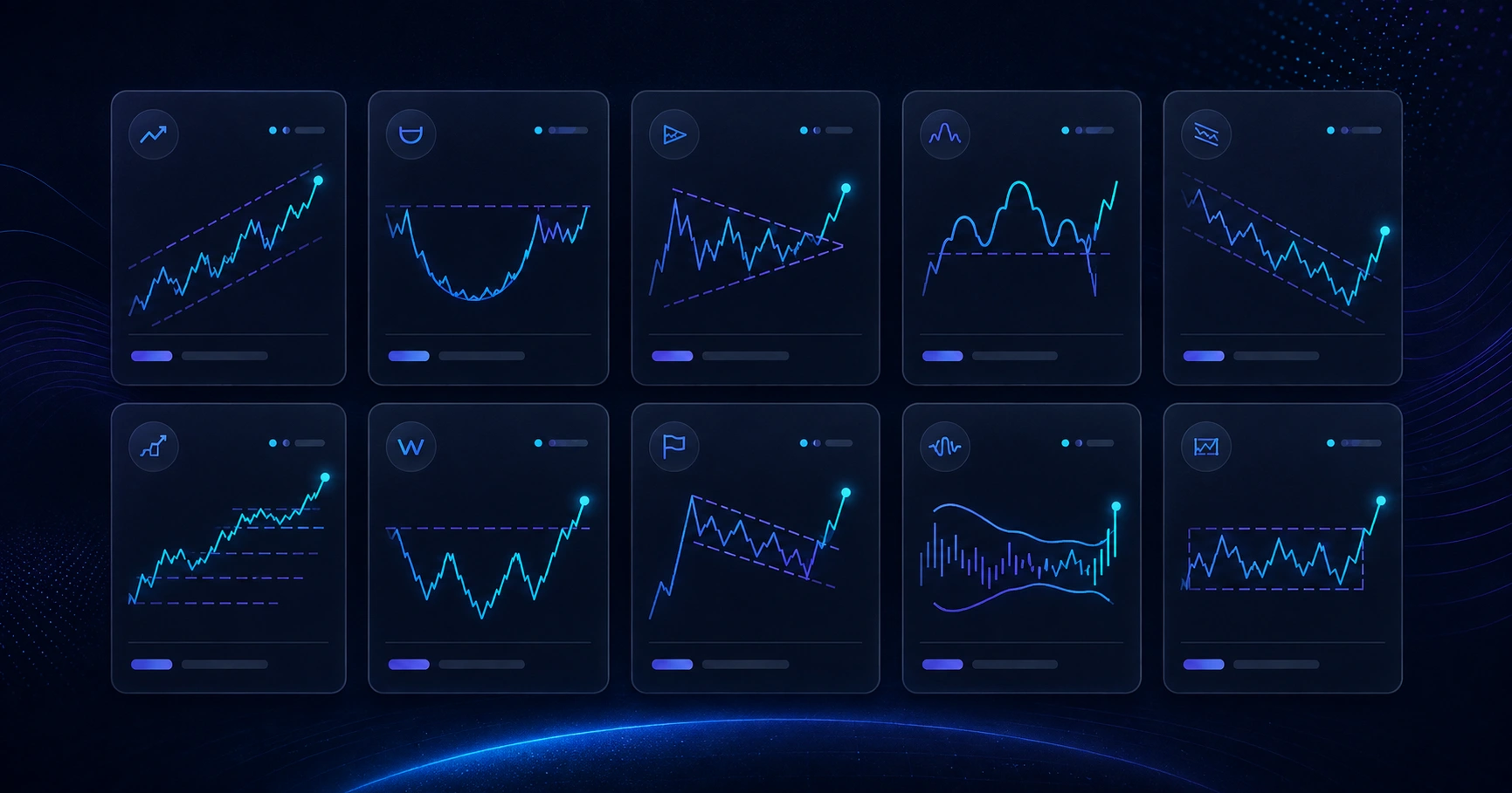 Library of trading strategies with performance characteristics